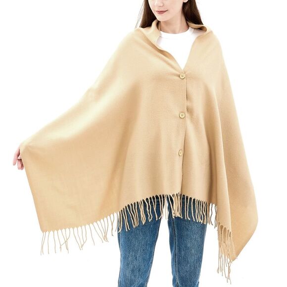 Alpine Swiss Womens Shawl Evening Wrap Pashmina Large Scarf Fringe Cape Poncho - Picture 6 of 7